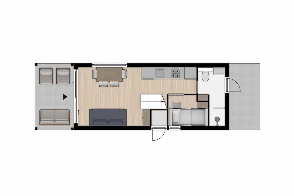 Plattegrond-slaapstrandhuisje-2 slaapstrandhuisje